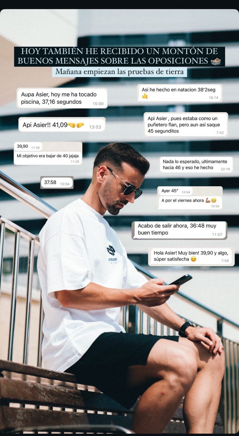 Apto real de un opositor preparado por Asier Sarmiento