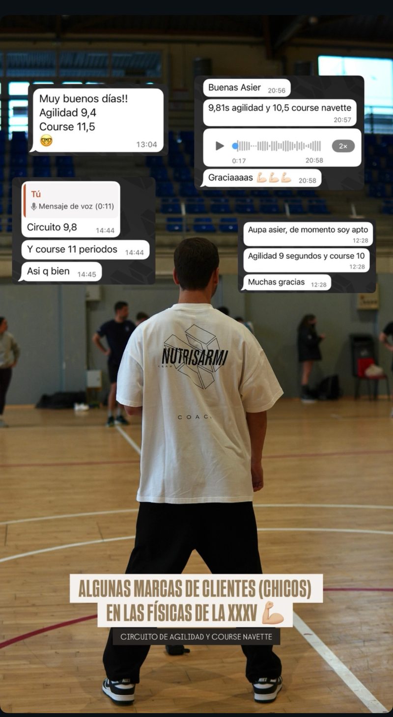 Apto real de un opositor preparado por Asier Sarmiento