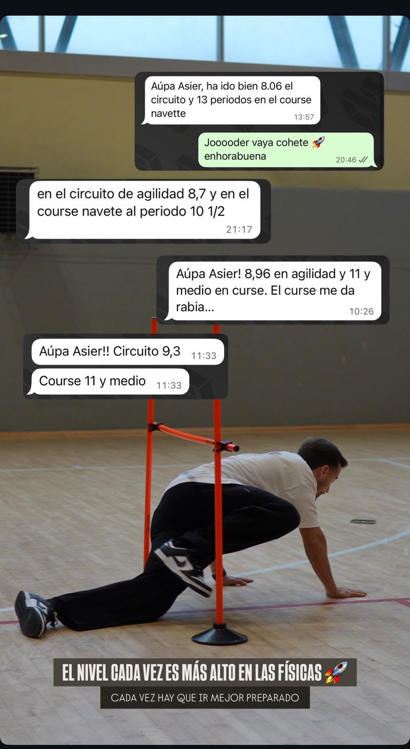 Apto real de un opositor preparado por Asier Sarmiento