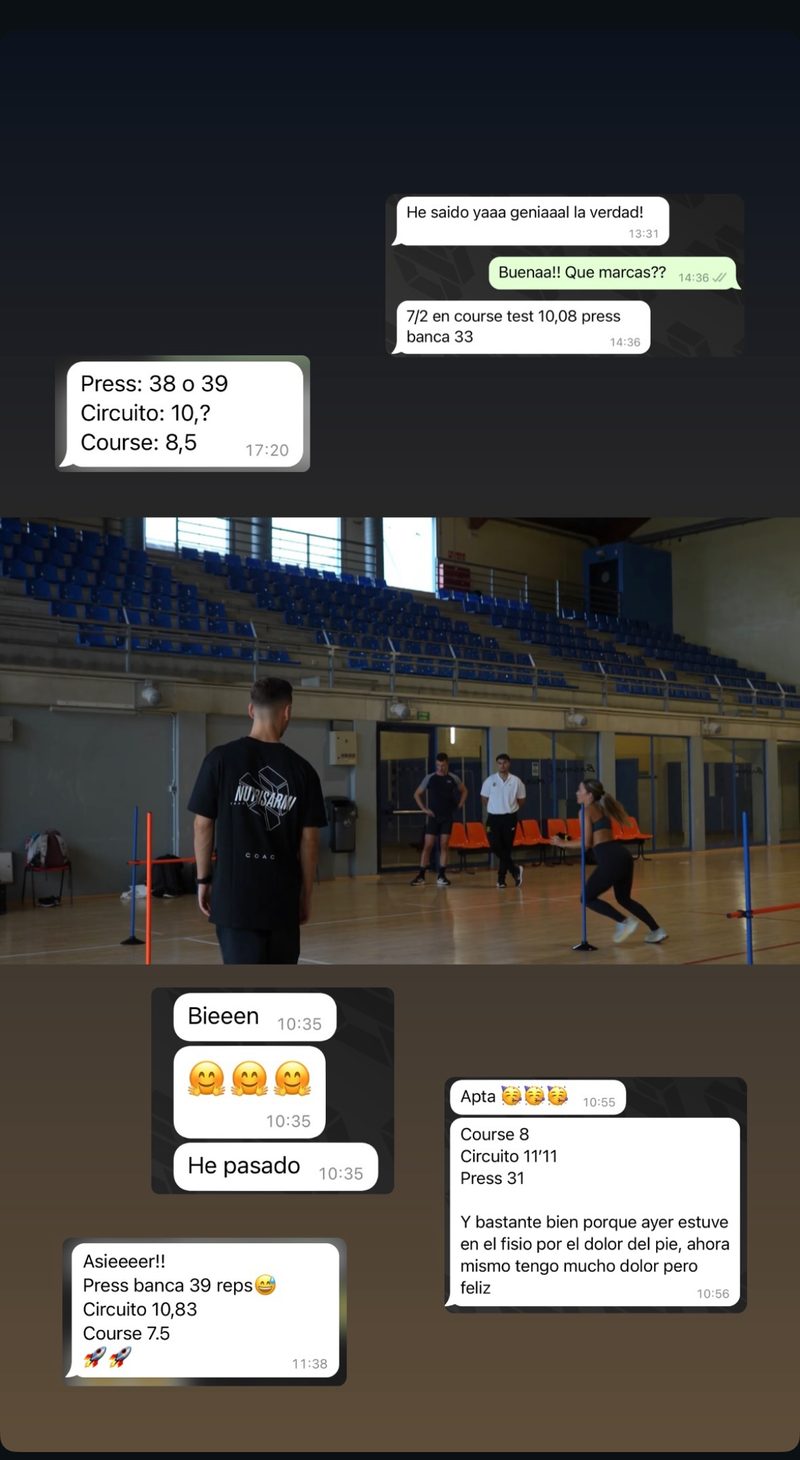 Apto real de un opositor preparado por Asier Sarmiento