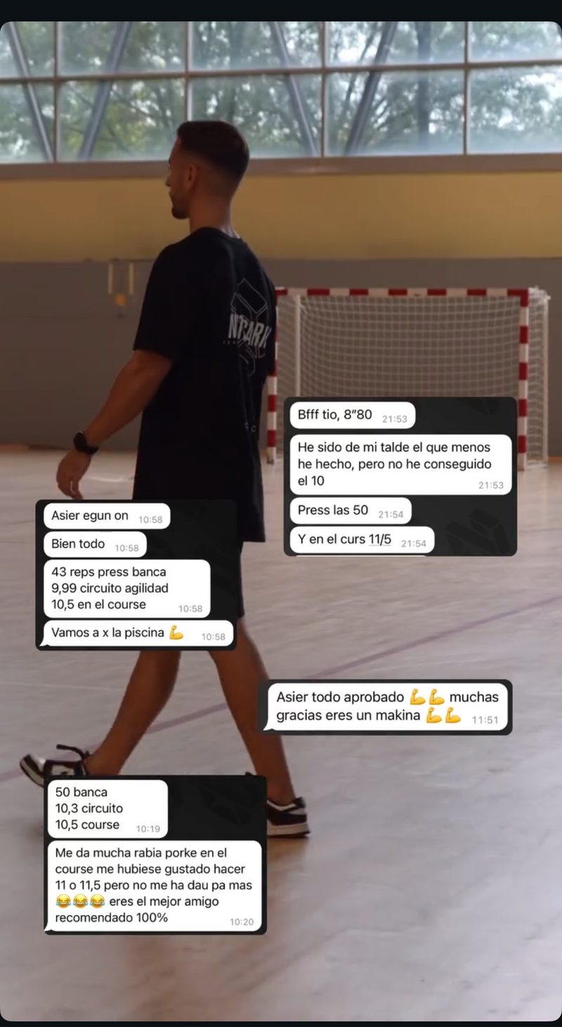 Apto real de un opositor preparado por Asier Sarmiento
