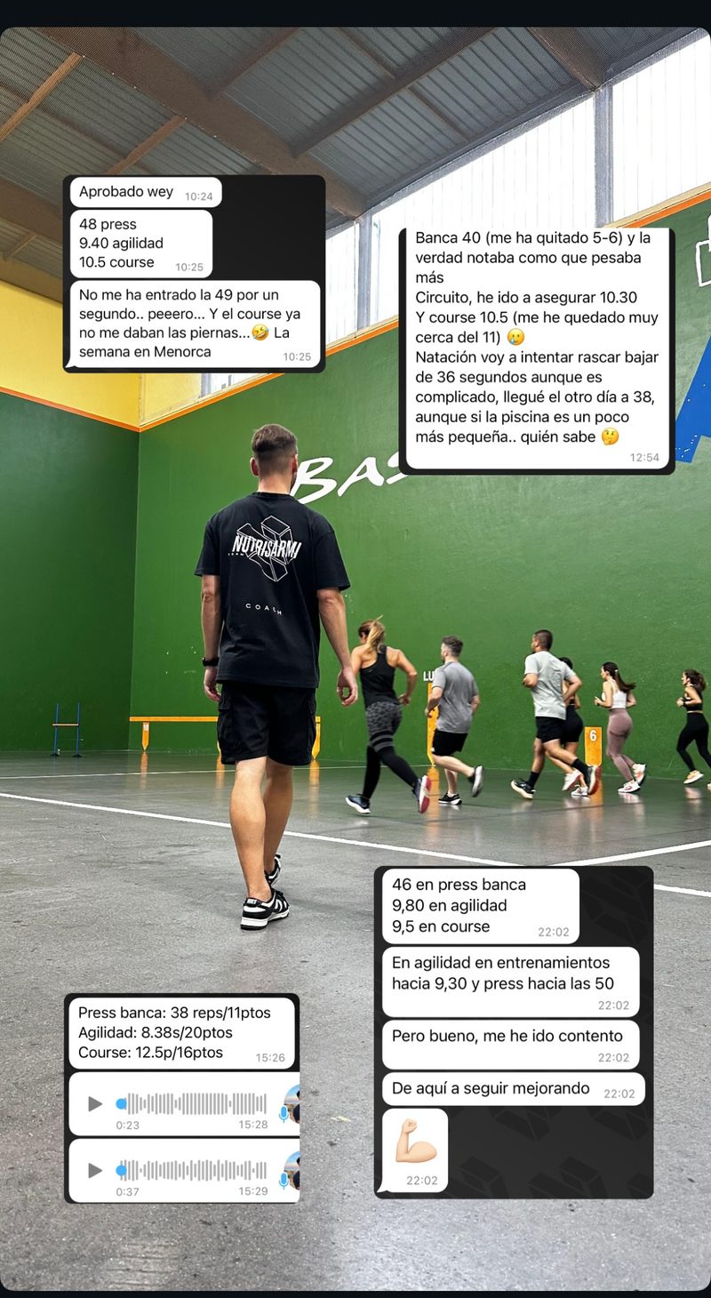 Apto real de un opositor preparado por Asier Sarmiento