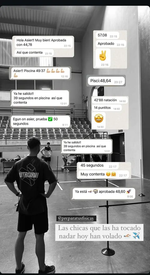 Apto real de un opositor preparado por Asier Sarmiento
